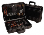 Xcelite 17 3/4'' x 12 5/8'' x 4 3/4'' Black Polyethylene Tool Case w/ Tools