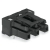 Wago Socket for PCBs Angled 3-Pole Black 100/Box