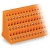 Wago 24 Pos Triple-Deck PCB Terminal Block Orange 24/Box