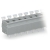 Wago 10 Pos PCB Terminal Block Push-Button Gray 15/Box