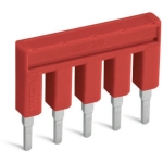 Wago 6 Pos Push-In Type Jumper Bar Insulat Red 25/Bag