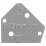 Wago End Plate 1 mm Thick Snap-Fit Light Green 100/Box