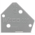 Wago End Plate 1 mm Thick Snap-Fit Light Gray 100/Box