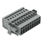 Wago 9 Pos 1-Conductor Male Connector Feed Gray 25/Box