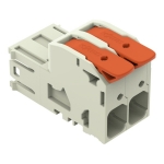 Wago 2 Pos 1-Conductor Male Connector 100% Light Gray 60/Box
