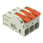 Wago 3 Pos 1-Conductor Male Connector 100% Light Gray 45/Box