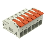 Wago 6 Pos 1-Conductor Male Connector 100% Light Gray 10/Box