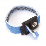 Adjustable Fabric Wrist Band Blue/White 