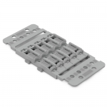 WAGO 221 Mounting Carrier 5-Way w/ Strain Relief for 221 Inline for Screw Mounting Gray 5/Pk