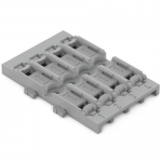WAGO 221 Mounting Carrier 4-Way without Strain Relief for 221 Inline for Screw Mounting Gray 5/Pk