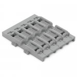 WAGO 221 Mounting Carrier 5-Way without Strain Relief for 221 Inline for Screw Mounting Gray 5/Pk