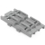 WAGO 221 Mounting Carrier 3-Way without Strain Relief for 221 Inline for Snap-in Mounting Gray 5/Pk