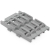 WAGO 221 Mounting Carrier 4-Way without Strain Relief for 221 Inline for Snap-in Mounting Gray 5/Pk