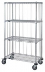 3-Sided Enclosure Cart Wire Chrome