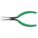 Xcelite 5'' Thin Long Nose Pliers w/ Green Cushion Grips Smooth Jaws Carded