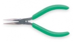 Xcelite 5 1/2'' Thin Long Nose Pliers w/ Green Cushion Grips Serrated Jaws Carded