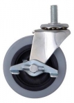 Four Swivel 3'' Casters Poly w/ Brakes