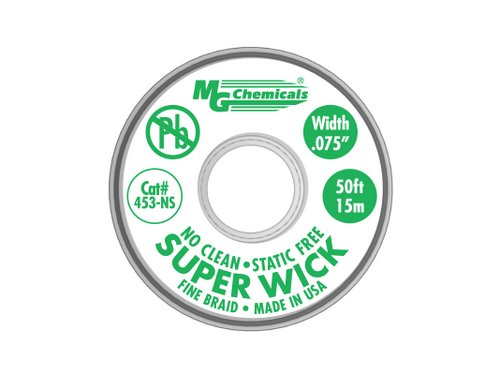 Superwick #3 Green Static Free No Clean 0.075'' 50Ft