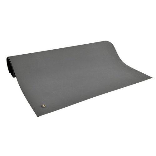 Gray 4' x 50' Dissipative Rubber Table Runner