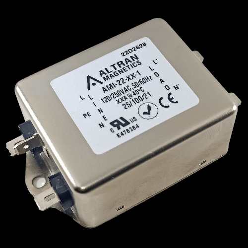 AMI 22 SERIES   LINE FILTER 250VAC 20A CHASS MNT