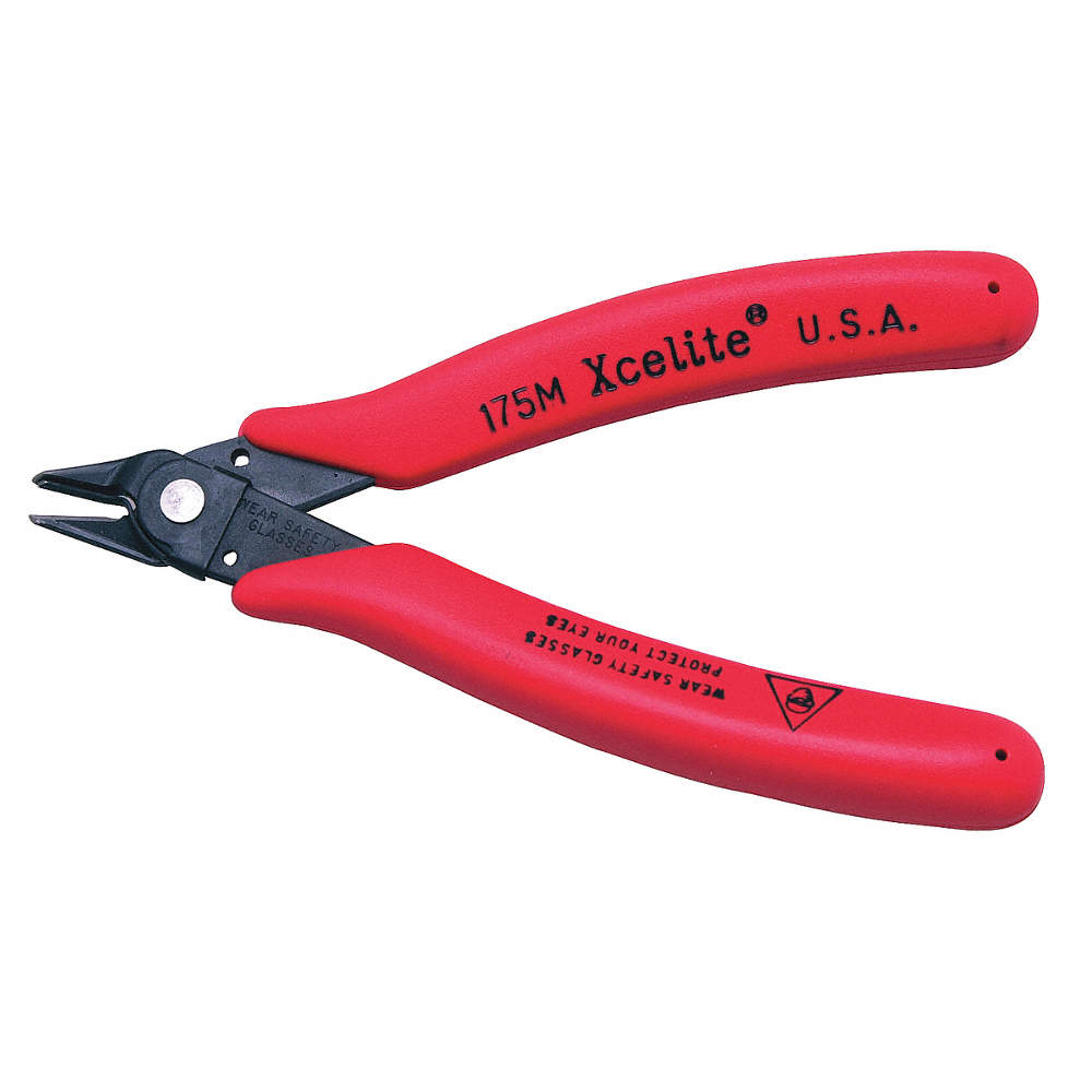 Xcelite 5'' Gen-Purpose Shearcutter w/ Safety Clip Red Grips 