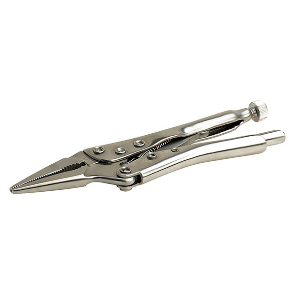 Aven Locking Pliers Long Nose Stainless Steel 6'' 