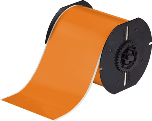 B30 Series Low Halide Polyester Labels 4'' W x 100' L Orange