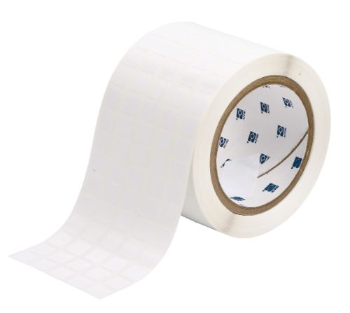 Workhorse Static Dissipative Glossy Polyester Labels 0.437'' H x 0.5'' W Roll of 10000 Labels White