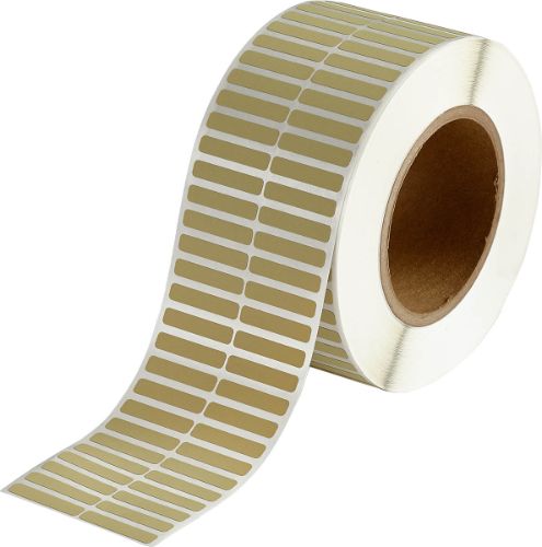 UltraTemp Amber Polyimide Labels 0.25'' H x 1.25'' W Roll of 10000 Labels AmberAmber