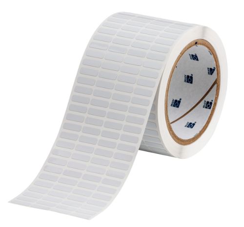 UltraTemp Gloss Polyimide Labels 0.2'' H x 0.65'' W Roll of 10000 Labels White Quantity per Row 4