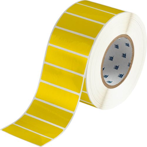 Glossy Weather Resistant Polyester Labels 1'' H x 3'' W Roll of 3000 Labels Yellow