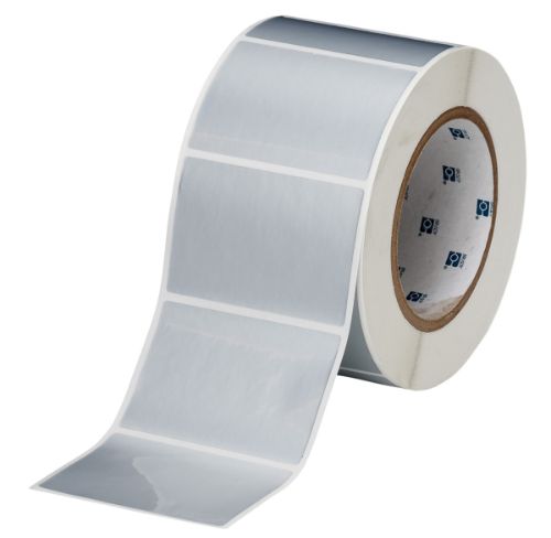 Defender Series Metallized Vinyl Labels Write-on Labels 2'' H x 3'' W Roll of 1000 Labels Silver