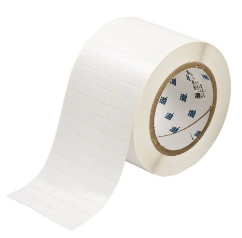 Workhorse Glossy Polyester Labels 0.375'' H x 1'' W Roll of 10000 Labels White