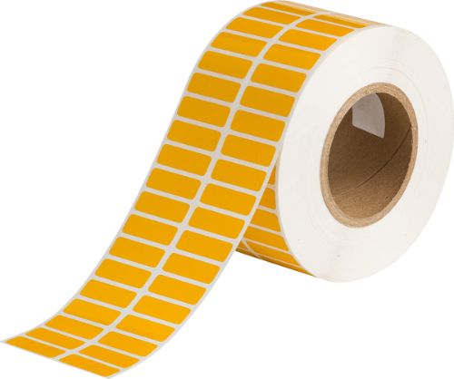 Workhorse Glossy Polyester Labels 0.5'' H x 1.5'' W Roll of 10000 Labels Yellow