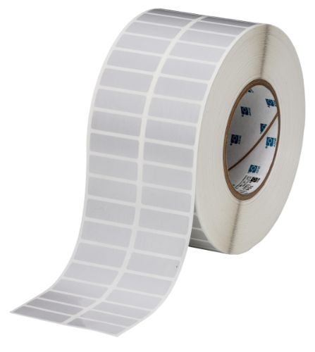 MetaLabel Metal Polyester Labels 0.5'' H x 1.5'' W Roll of 10000 Labels Light Gray Acrylic Adhesive