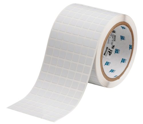 UltraTemp 1-Mil Matte Polyimide Labels 0.375'' H x 0.375'' W Roll of 10000 Labels White Material Properties Static-Dissipative