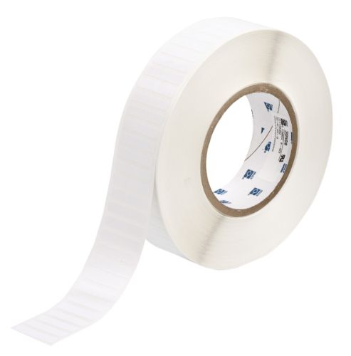 Workhorse Static Dissipative Glossy Polyester Labels 0.25'' H x 1.25'' W Roll of 10000 Labels White Quantity per Row 1
