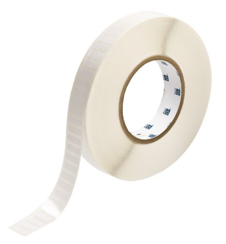 WorkHorse Glossy Polyester Labels 0.25'' H x 0.75'' W Roll of 10000 Labels White Quantity per Row 1