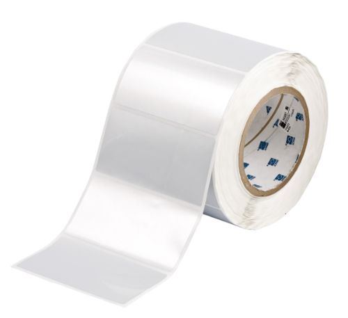 MetaLabel Gloss Metallized Polyester Labels 2'' H x 4'' W Roll of 1000 Labels Silver