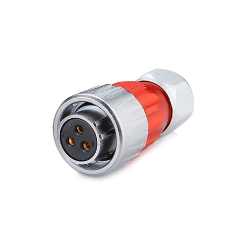 DH-20 Series Waterproof Connector M20 3-Pin Female Plug IP67 Zinc Alloy up to 500Vac 20Amp