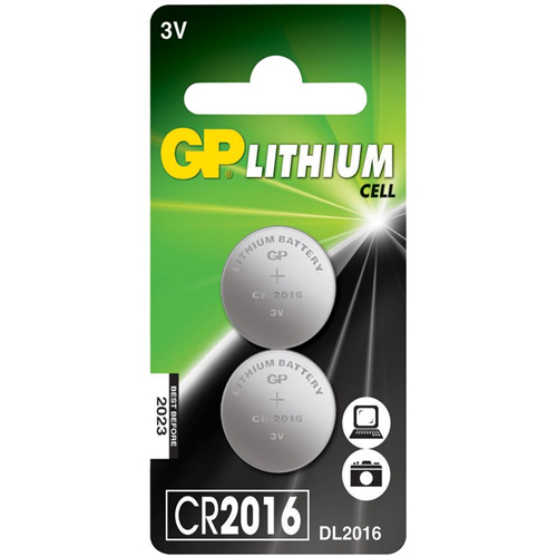 Lithium Coin for Electronic Devices DL2016 3V 2pc/card