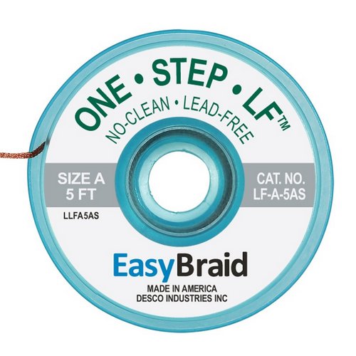 Braid No-Clean LF 0.025 Anti-Static 5' Roll 1/Pk