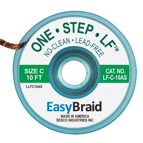 Braid No-Clean LF 0.075 Anti-Static 10' Roll 1/Pk