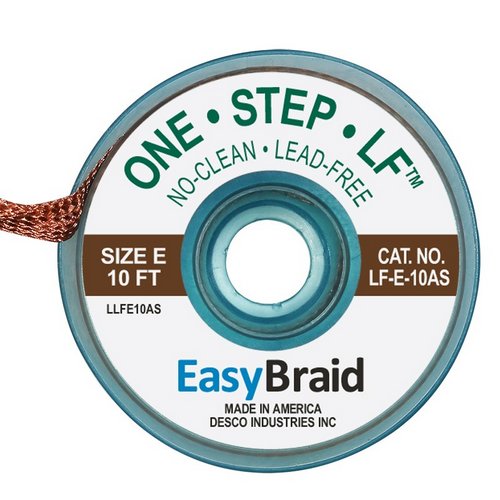 Braid No-Clean LF 0.125 Anti-Static 10' Roll 1/Pk