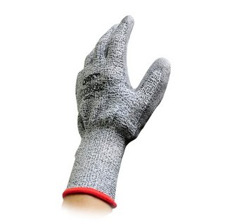 Qualagrip PU Palm Coated (Grey) UHMWPE/Nylon Knit (White/Black) Gloves 1 Pair Medium