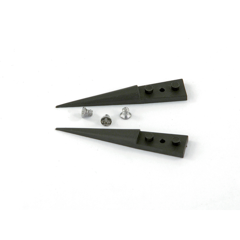 Ideal-tek Carbon Fiber Tips Kit of 2 and 3 Screws Tips: Straight Fine Pointed Strong for  #259CFR.SA Tweezers OAL 40mm ESD Safe