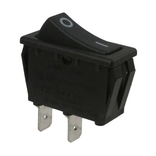 Rocker Switch Black Quick Connect SPDT On-Off-On 10A 250VAC