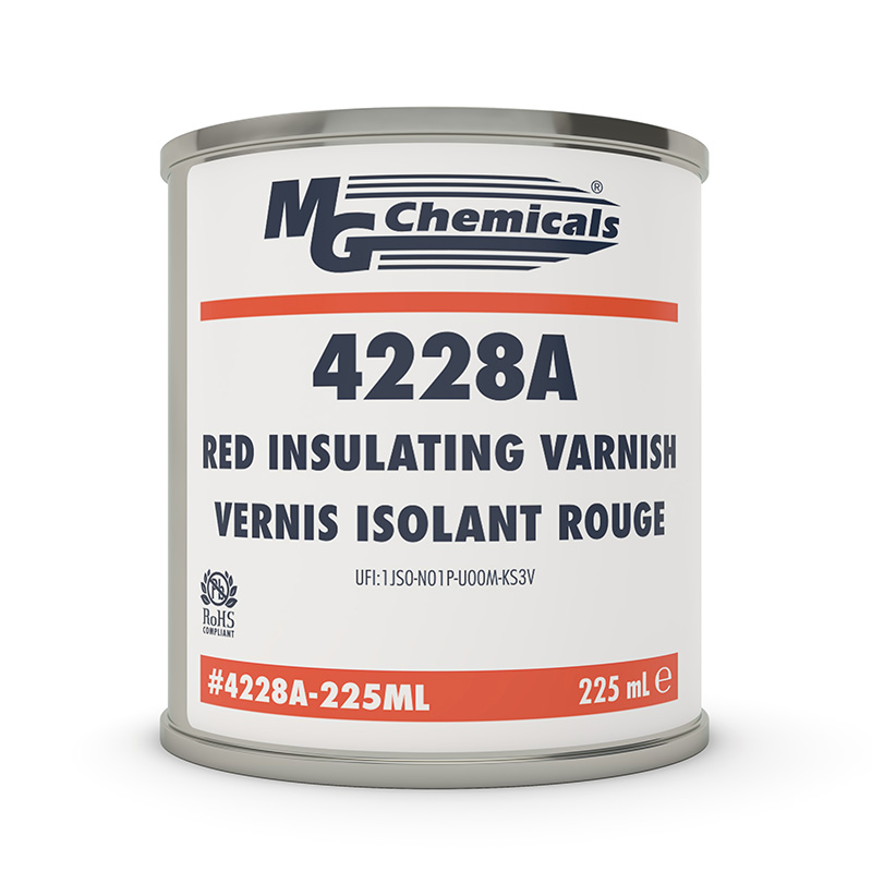 MG 4228A Red Insulating Varnish 225ml Can