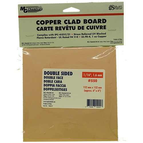 Double Sided Copper Board 6'' x 6'' 1/16''