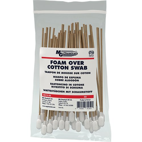 Foam Over Cotton Swabs 50/Pk